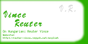 vince reuter business card